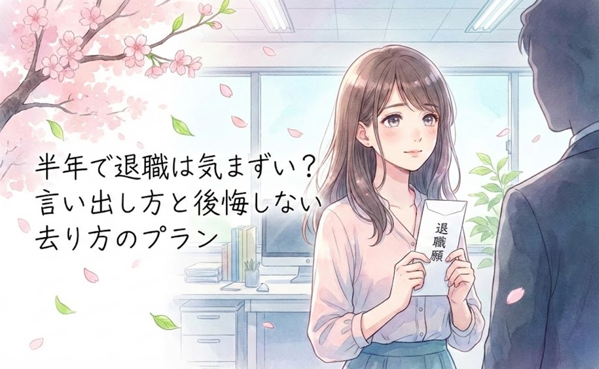半年で退職は気まずい？言い出し方と後悔しない去り方のプラン