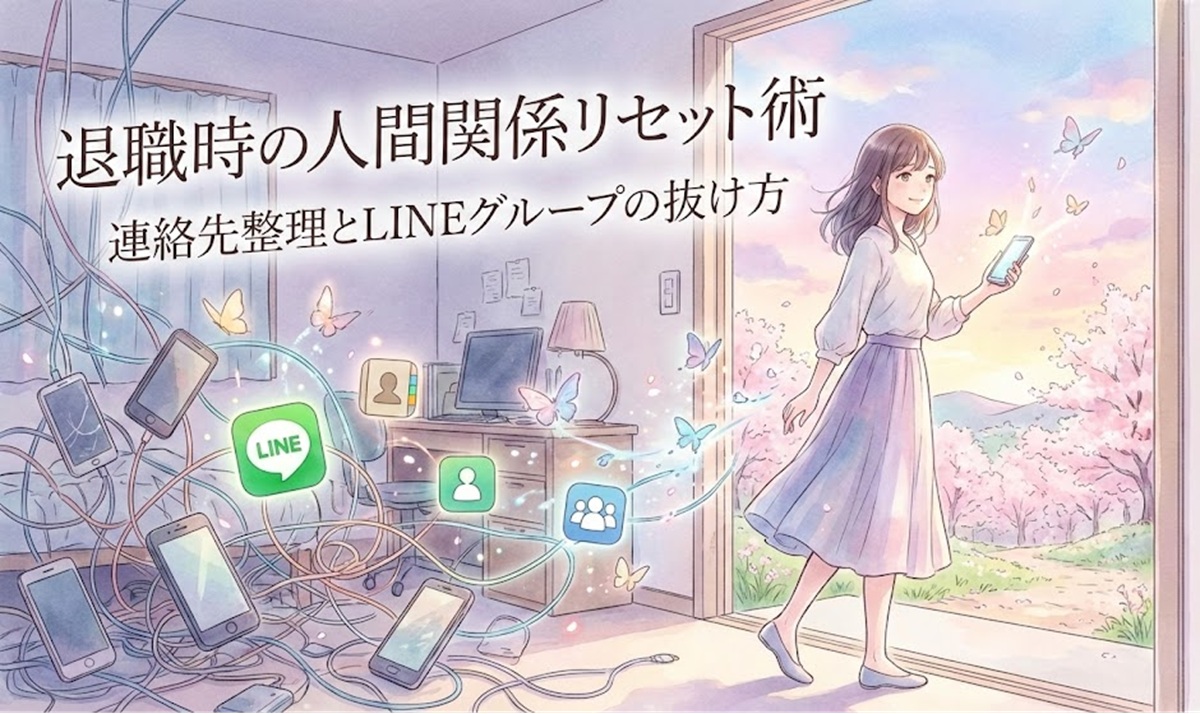 退職時の人間関係リセット術！連絡先整理とLINEグループの抜け方