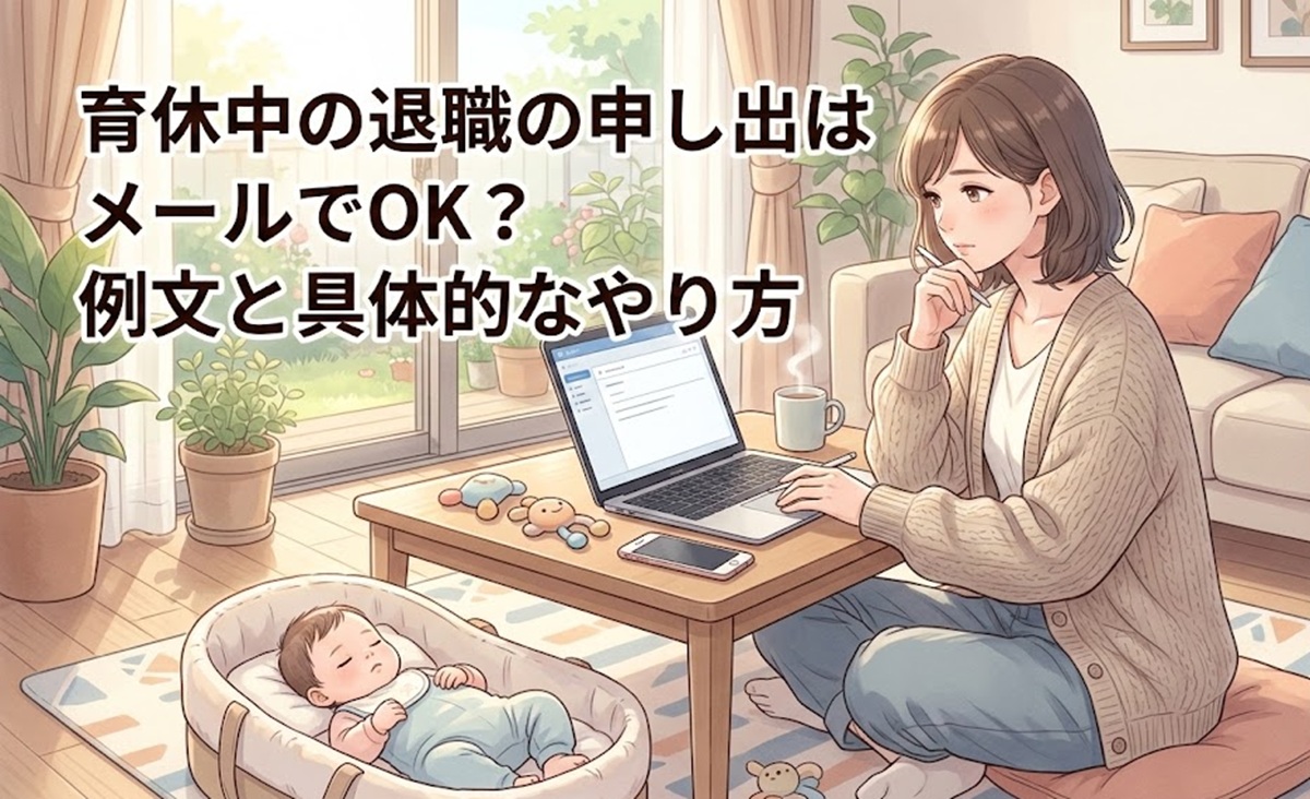 育休中の退職の申し出はメールでOK？例文と具体的なやり方