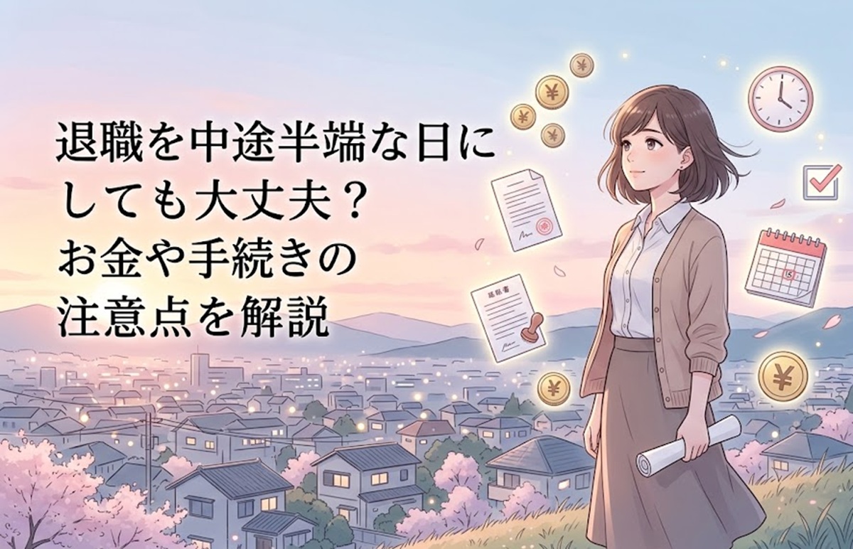 退職を中途半端な日にしても大丈夫？お金や手続きの注意点を解説