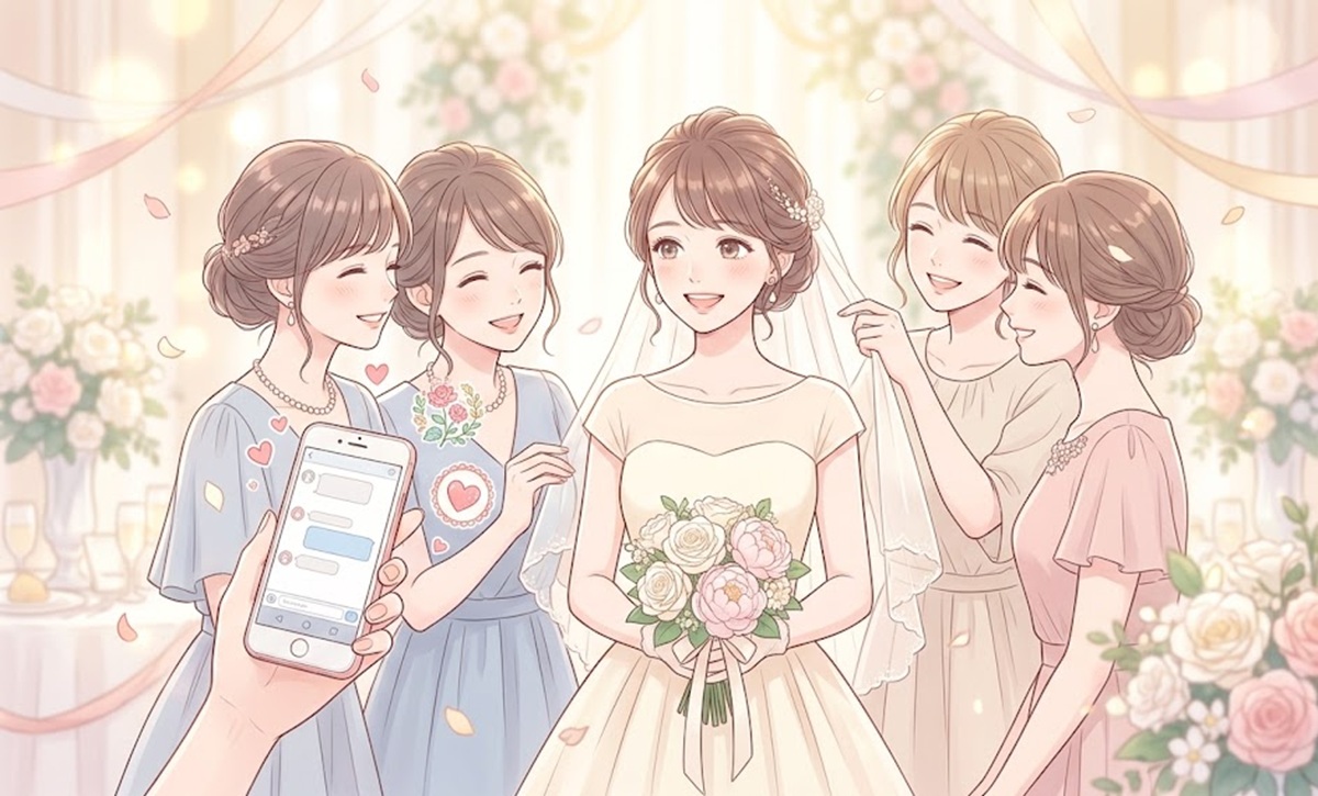 同期の寿退社をお祝いするLINEの例文