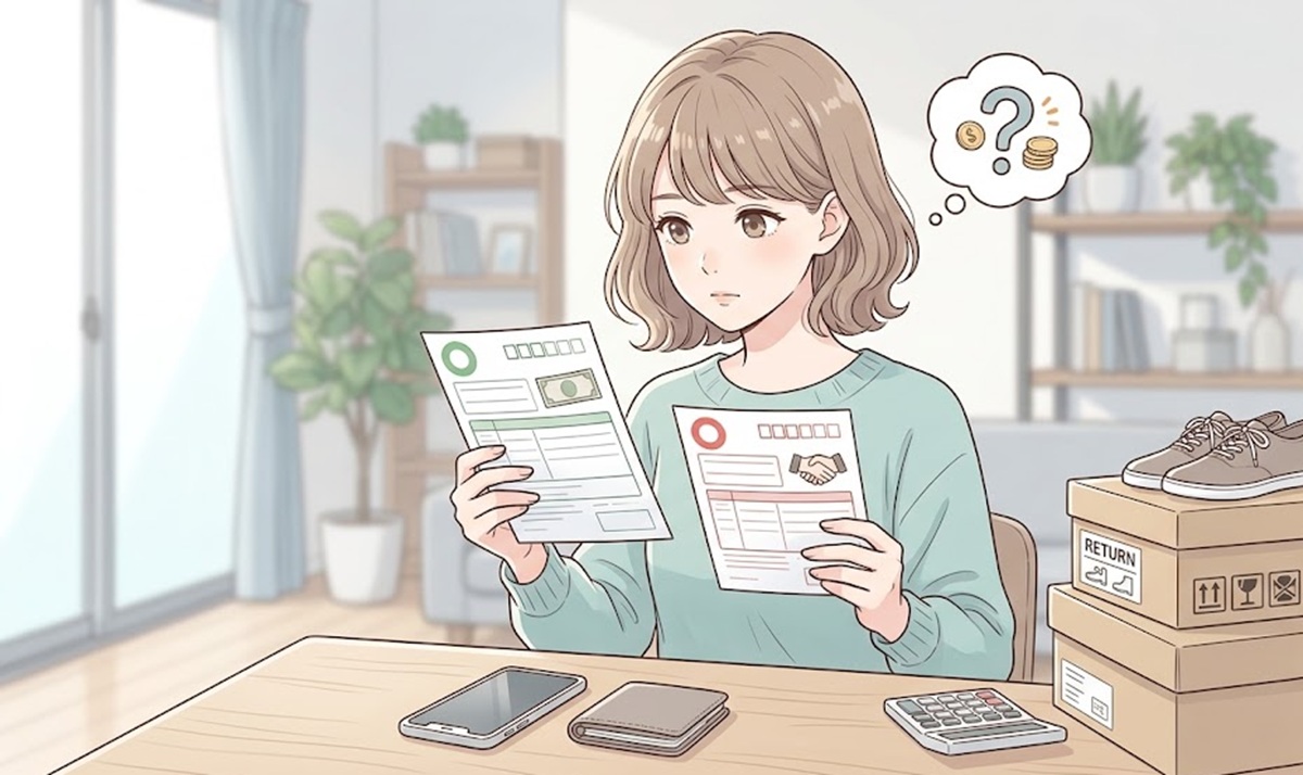 靴を郵送返却する際の送料は自己負担か着払いかの判断基準