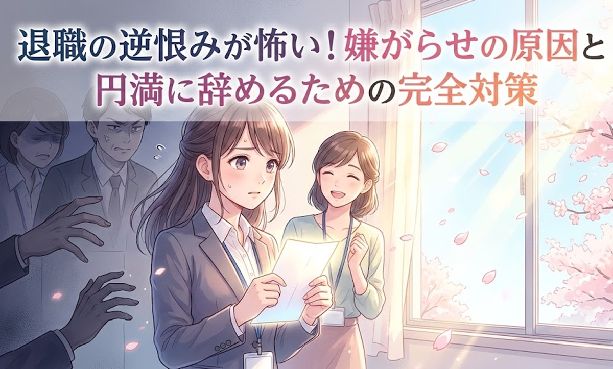 退職の逆恨みが怖い！嫌がらせの原因と円満に辞めるための完全対策